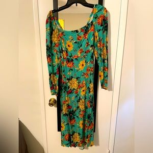 Johnny was floral midi dress
